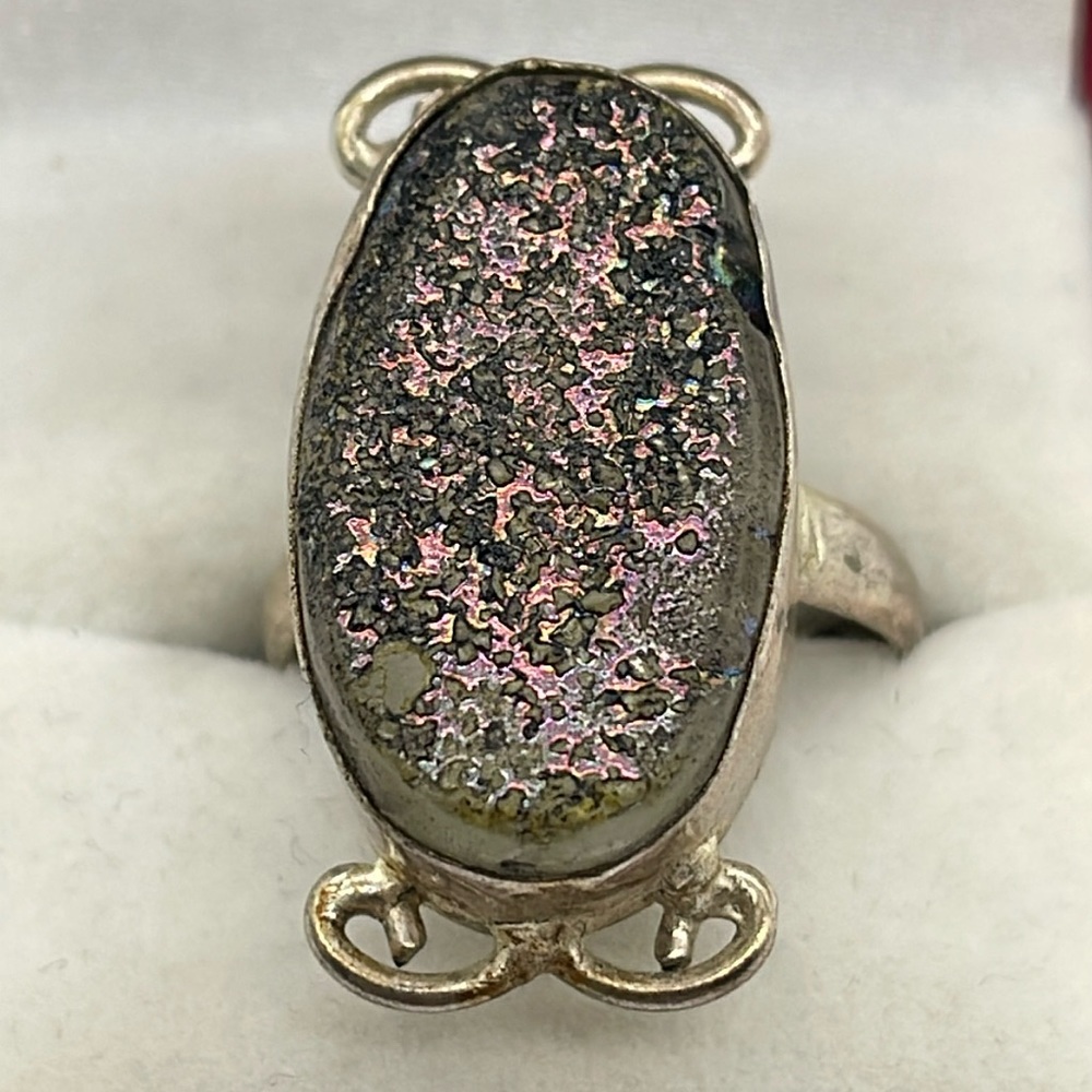 Druzy Oil Slick 925 Ring